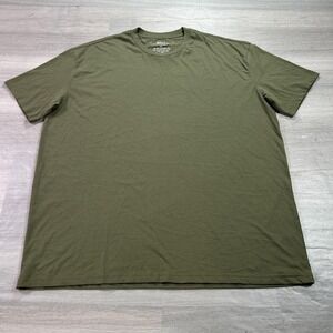 NEW Built Different Shirt Mens 2XL Green Crewneck Cotton Blend Tagless Solid Tee